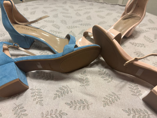 Womens strappy summer heels- both pairs